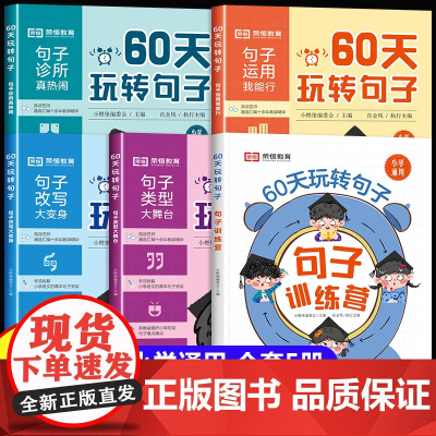 荣恒60天玩转句子全套5册 句子训练专项练习仿写病句修改小学语文优美句段篇积累句式强化大全小学生三四到五六年级扩写缩句六