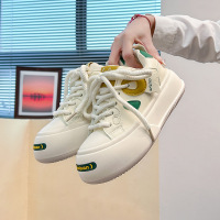 秋季新款透气ins潮韩版皮面鞋女学生街拍跑步运动休闲鞋