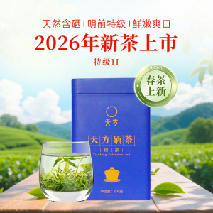 [中华特色]池州馆 2026年新茶春茶安徽天方茶叶200g特级II硒茶绿茶明前高山烘青绿茶绿色食品石台硒茶华东
