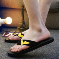 SEMBOSR夏季小怪兽男女情侣居家防滑透气人字拖个性潮男拖LES帅T小码拖鞋