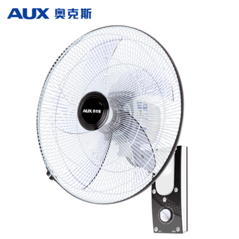 奥克斯壁扇电风扇家用电风扇餐厅挂壁电风扇强劲风力壁扇客厅风扇 18寸纯铜电机五叶机械款