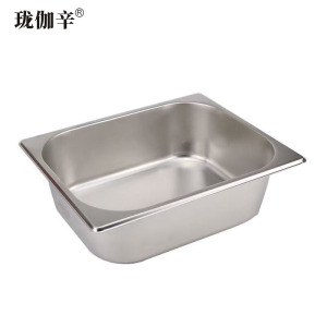 珑伽辛 不锈钢份数盆分餐盒 1/2盆330*265*100mm/个