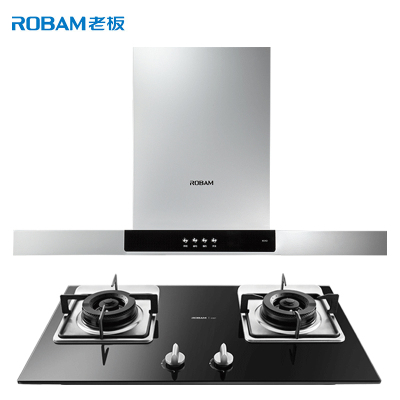 老板(ROBAM)油烟机17立方欧式按键式大吸力油烟机燃气灶烟灶套餐CXW-200-60X3+33B7(天然气)