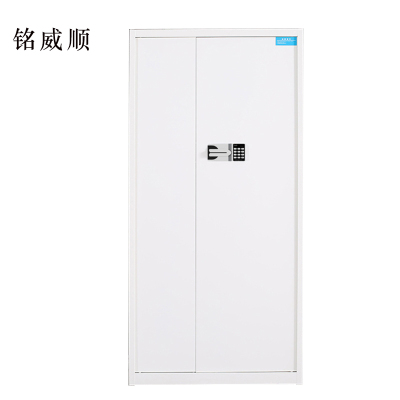 MINGWEISHUN铭威顺钢制密码文件柜保险柜铁皮资料柜通门白色国宝锁420*900*1850