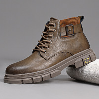 马丁靴男鞋2023冬季新款工装鞋子男百搭英伦风高帮鞋潮流男士靴子_694