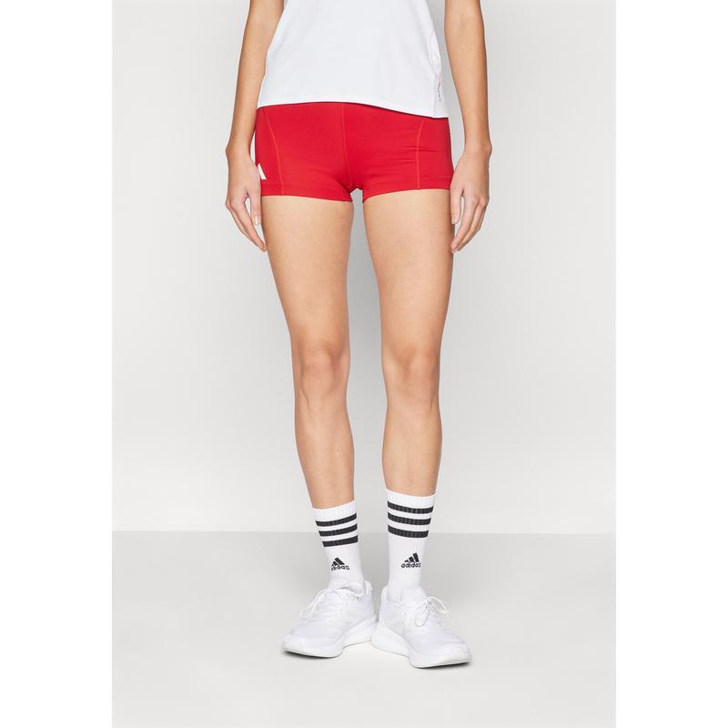 Adidas女款高弹力速干跑步运动紧身裤修身显瘦extra短款黑面白搭 leggin