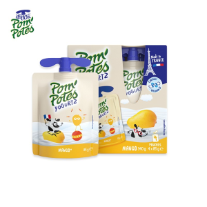 法优乐儿童酸奶宝宝零食常温法国进口不刺激肠胃 芒果口味85g*4袋*4盒