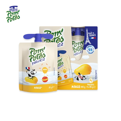 法优乐儿童酸奶宝宝零食常温法国进口不刺激肠胃 芒果口味85g*4袋*4盒