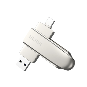 杰储(GCHUL)U120 256G USB3.2 双接口超高速固态闪存U盘/优盘 (计价单位:个) 银色