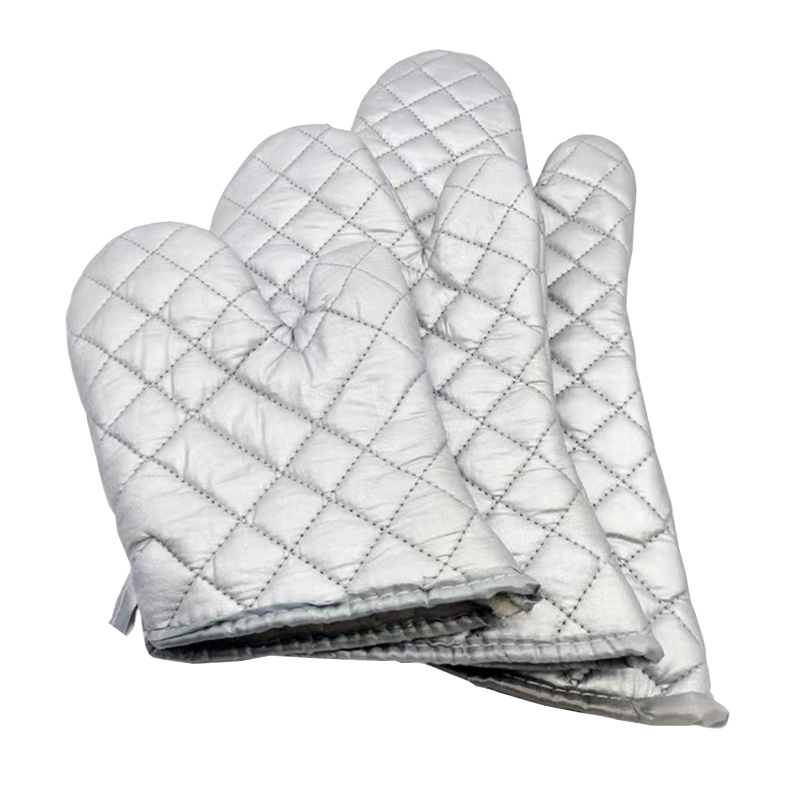 DERUIMAN加厚隔热手套耐高温防烫烘焙手套工具银色22cm
