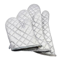 DERUIMAN加厚隔热手套耐高温防烫烘焙手套工具银色22cm