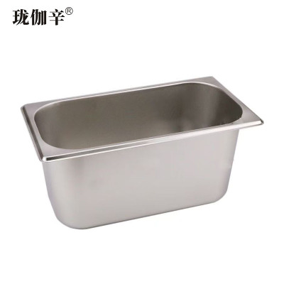 珑伽辛 不锈钢份数盆分餐盒 1/3盆325*175*150mm/个