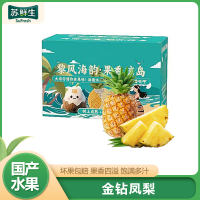 [苏鲜生]海南金钻凤梨 净重4.5斤 2-3个 当季新鲜水果 酸甜多汁 产地精选
