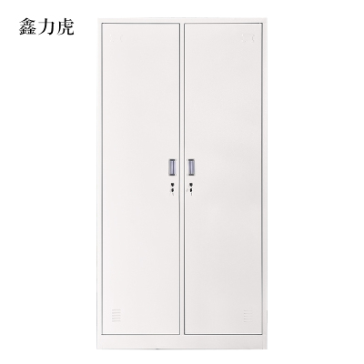 鑫力虎加厚二门钢制更衣柜员工柜铁皮职工储物柜带锁存包柜鞋柜