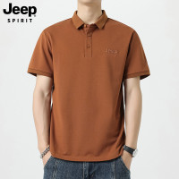 JEEP SPIRIT男士短袖T恤夏季新款休闲男装薄款商务翻领大码POLO衫