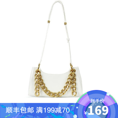 CAMILA&KORALI旗舰店小ck女包包2021春夏新款腋下法棍链条青蛙单肩斜挎鳄鱼纹潮