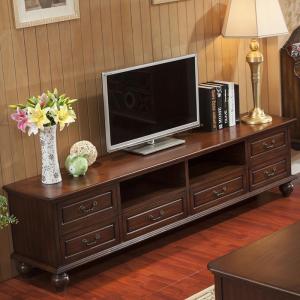 森美人美式茶几电视柜组合客厅实木乡园小户型主卧室储物地柜