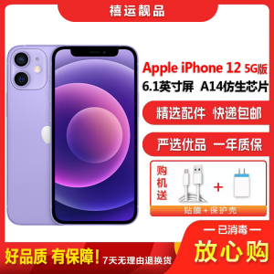 [二手95新]Apple 苹果 iPhone 12 紫色 256GB 二手手机 苹果12 双卡拍照娱乐备用5G手机 国行