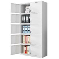 域赢文件柜铁皮柜资料档案柜钢制储物柜凭证办公柜带锁通五节加厚