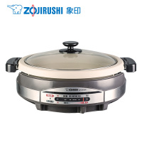 象印(ZO JIRUSHI) 多功能电火锅两用电锅煎锅料理蒸煮锅EP-RAH30C不锈钢棕色