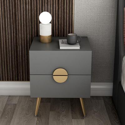 轻奢床头柜简约现代卧室双层小柜子北欧小收纳柜迷你储物柜经济型
