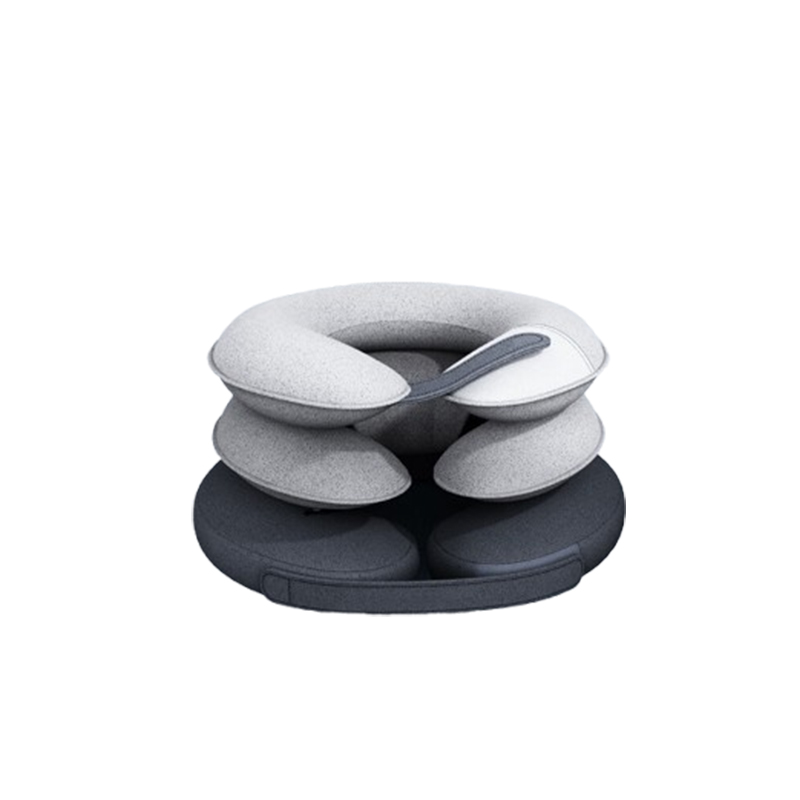 何浩明U型枕亲肤透气无线充气三层支持方便携带标准版LK023A