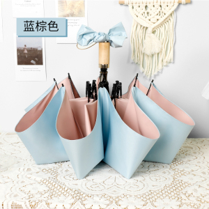 手动久合版钢骨玻纤 加厚彩胶布 简约手柄 YF-S2023003 晴雨两用伞