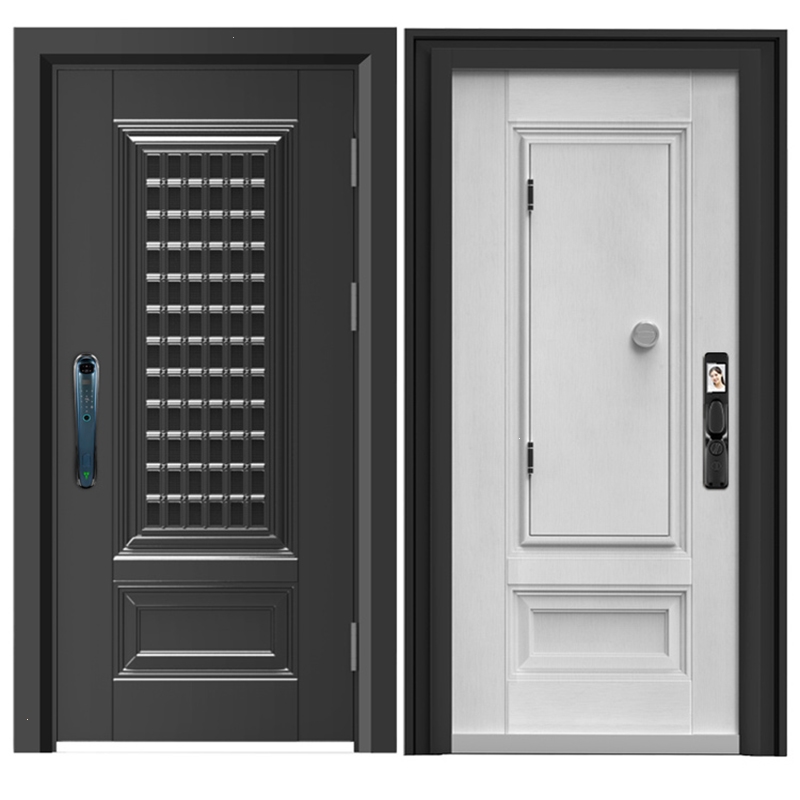 古达防盗门家用门双色门进户门子母门入户门定制门指纹双重锁
