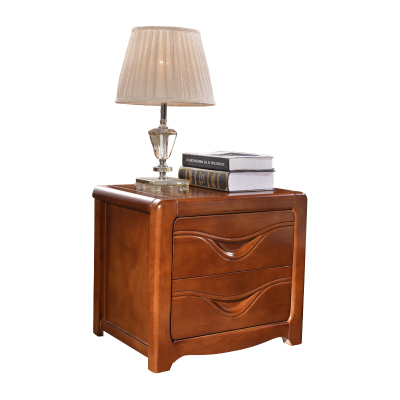 中豫鑫泽 ZYXZ4030701实木床头柜矮柜储物柜抽屉收纳柜 胡桃色