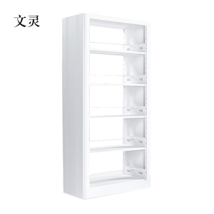 文灵图书馆书架阅览室货架资料档案架钢制书架双面五层主架