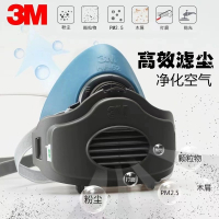 3MHF-52防尘口罩防工业粉尘水泥厂过滤棉硅胶面具高效防护面罩