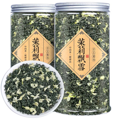 2025新茶茉莉花茶四川炒花毛峰茉莉毛尖飘雪 花草茶叶散装500克