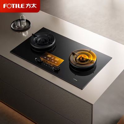 方太燃气灶全新升级嵌入式灶具天然气5.2kW猛火70%热效率定时防干烧可联动 气源可选 [黑色]03-TEK20