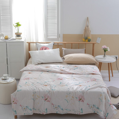 雅鹿夏天水洗棉印花夏凉被单人夏被学生宿舍空调被子双人纤维被