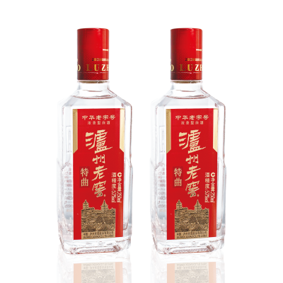 泸州老窖 特曲老字号 52度250ml*2 光瓶版 浓香型白酒