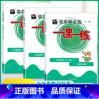 [正版]华东师大版一课一练三年级上语文+数学+英语N版3年级上册/第一学期上海小学教辅华师大一课一练沪教版全套