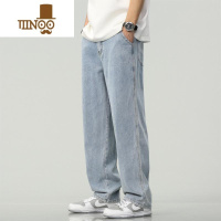 YANXU加长裤子男高个子夏季薄款宽松直筒牛仔阔腿裤大码190男生休闲裤