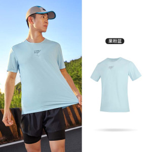 361°运动t恤男士夏季新款透气薄款上衣速干衣圆领短袖纯色短T男装