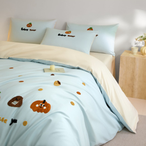 长绒棉毛巾绣四件套纯棉新款被套床单款床上用品