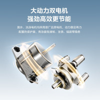 美的(Midea)双桶洗衣机 大容量 家用品质 双电机同洗同脱分区洗涤 FCS快净科技 一级能效 MP8DS136[-]