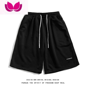 七斓运动短裤夏季薄款欧美街头嘻哈潮流日系潮牌松紧腰宽松休闲五分裤