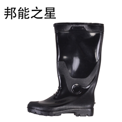 邦能之星雨鞋高筒雨靴防水防滑耐磨耐酸碱鱼塘下雨天加厚水靴工地胶鞋水鞋N53231