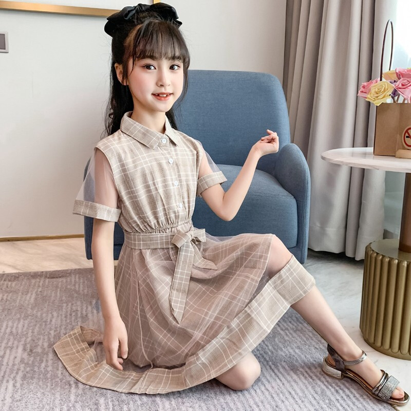 乌鹿童装女童夏装连衣裙6儿童裙子2021公主衬裙10岁小女孩束腰长裙