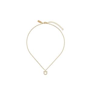 Ferragamo金属玻璃合金女士时尚复古链条项链金属质感潮流挂坠 METALLIC