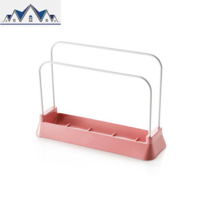 创意不锈钢置物架 沥水海绵砧板架子抹布百洁布架厨房用品收纳架 三维工匠