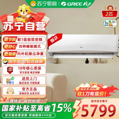 格力(GREE) KFR-50GW/NhKe1BAj 智能生态2匹京韵1级能效变频 壁挂式客厅