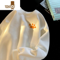 YANXU圆领卫衣男新款加绒学生长袖t恤ins潮牌宽松情侣无帽外套