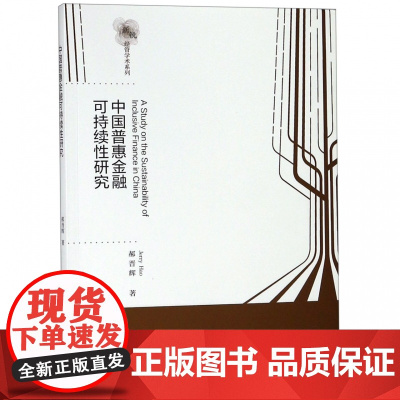 中国普惠金融可持续性研究(英文版)/新锐经管学术系列