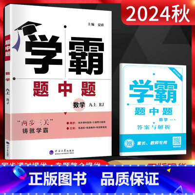 数学 九年级上 [正版]2024秋学霸题中题九年级上册数学人教版初三9九年级同步辅导资料练习册提优课时作业专题复习训练学