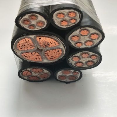 金电石 铠装硬铜芯电缆 YJV22/VV22 3*6+1*4 米